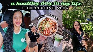 a healthy day in my life + collective vlog ⊹₊⋆ at home meals, park, gym, new locations + more!