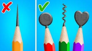 AWESOME SCHOOL & OFFICE HACKS || Cool DIYs and Art Hacks