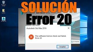 3D MAX [The software license checkout failed error 20] SOLUCIÓN A ESTE CASO 