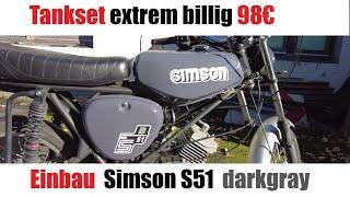 Tankset 98€ für Simson S51 | extrem billig | Einbau | Kurzvorstellung