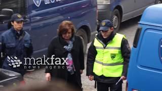 Катица Јанева со полициска придружба стигна во судот