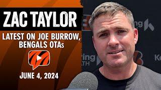 Bengals Coach Zac Taylor Shares Latest on Joe Burrow's Wrist Following Missed Practice