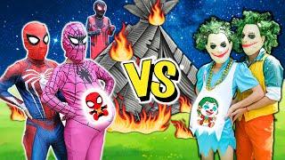 Battle of Rich vs Poor Pregnant Women: Spider-man defeat JOKER When Sneaking into Superhero Hospital