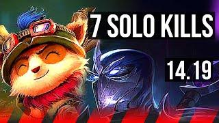 TEEMO vs SHEN (TOP) | 7 solo kills, 48k DMG | EUW Master | 14.19