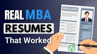MBA RESUMES That Worked | Analysis of Resumes of Admitted MBA Students