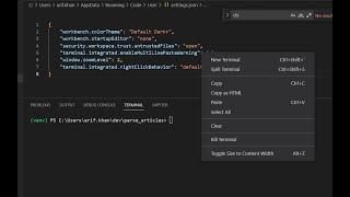 Vscode Terminal right click is not working | Visual Studio Code