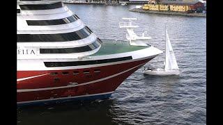 Viking Cinderella Close To Sailboat When Departure Stockholm 12 July 2024