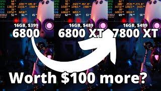 Is the 7800 XT worth it after last-gen price drops? 6800 vs 6800XT vs 7800XT- FSR3, Newest Games!