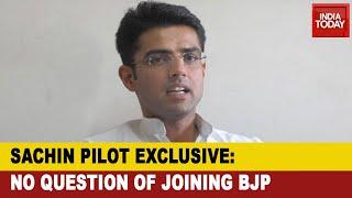 'No Question Of Joining BJP, Still A Congressman': Sachin Pilot Breaks His Silence To India Today