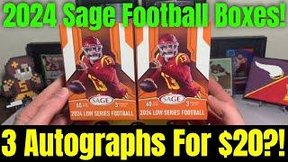 3 Autographs For $20 In These 2024 Sage Football Blaster Boxes?! Not Bad Overall!