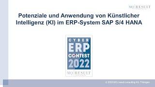 Potenziale und Anwendung von Künstlicher Intelligenz (KI) im ERP-System SAP S/4 HANA