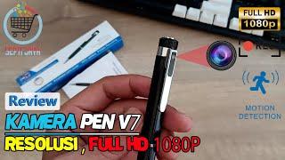 Review Spycam Pulpen V7 1080P Kamera Tersembunyi Bentuk Pulpen Unboxing Tutorial Lengkap Pen V7