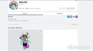 Hello this is my roblox account i am voksr display name nolife