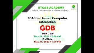 Solution of CS408  Computer Human Interaction GDB  May 29, 2023 to May 30, 2023 #CS408  #gdb  #2023