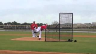 Max Scherzer throws live batting practice