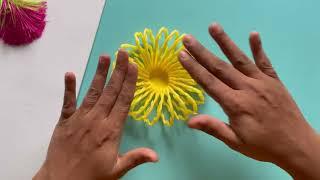 Easy Fruit Foam Net Flower | Apple Foam Net Wrapper craft | Easy kids craft | Best out of waste