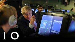 Prime Minister Boris Johnson onboard HMS Dauntless