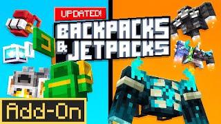 BACKPACKS & JETPACKS ADDON the PERFECT Combo in Minecraft Bedrock