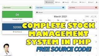 Complete Stock Management System in PHP MySQL | with Free Source Code Download