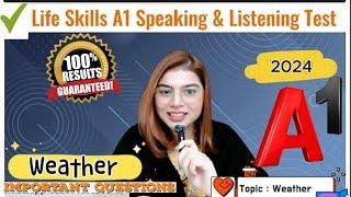 IELTS A1 Life Skills Speaking & Listening Test |Important Questions| Weather Topic 3| 2024