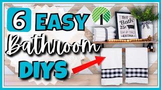 6 EASY DOLLAR TREE DIY Bathroom Decor IDEAS & HACKS! Favorite QUICK & EASY Crafts on A BUDGET! Bath