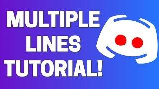 How To Make Multiple Lines In Discord