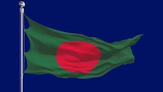 Bangladesh Flag | Green Screen | 1080p HD | No Copyright issue.