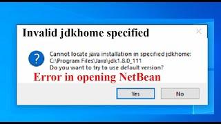 invalid jdkhome specified netbeans 8.2 | how to fix can not locate java installation in specified