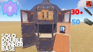 RUST - Solo Double Bunker Base with 3 Variants - New 2024 Base Design