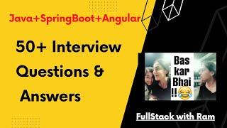 50+ questions in a Single interview Round Java+Springboot+Angular || SELECTED