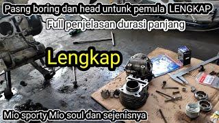 Cara pasang boring dan head Mio sporty lengkap