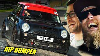 That Was CLOSE!! Sent R53 Mini Too Hard & MisShifted :( // Nürburgring