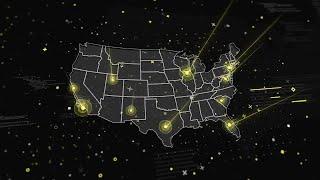 USA Map Global Connections  Motion Graphics