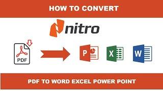 How to convert pdf to word excel power point using nitro in 1 click