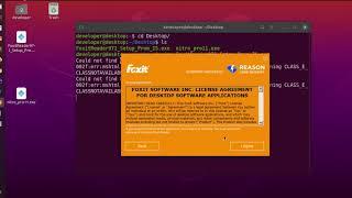 How to install  FoxitReader on ubuntu 18, 16