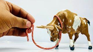 Clay Sculpting : How to make animals with clay Eas ,Bull making with clay, how to make clay cow