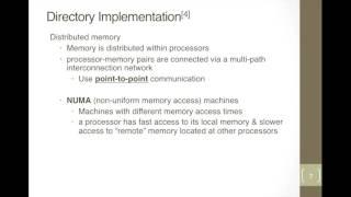 Grad assignment Directory based cache coherence protocol