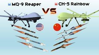 MQ-9 Reaper (USA) vs CH-5 Rainbow (China) | Comparison of Military Drones (2020)