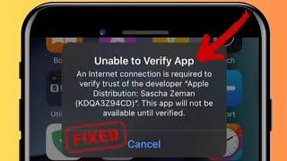 How to fix unable to verify app an internet connection is required to verify trust of the developer