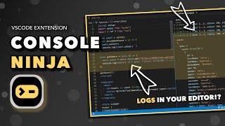 Amazing New VS Code Extension | Console Ninja