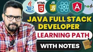 Java Full Stack Developer Learning Path With Notes  | #jtcindia #javalearning