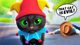 New JOKER CAT Plays Evil Tricks on Humans! - Little Kitty Big City