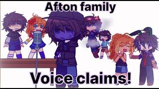 Afton family voice claims (+Mrs.Afton's name reveal) // late trend // My AU!