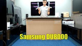 Samsung DU8000 Unboxing, Setup, Test and Review with 4K HDR Demo Videos 55DU8000