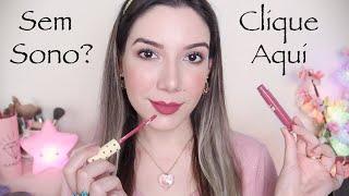 ASMR: UM TUTORIAL PRA TE FAZER DORMIR PROFUNDAMENTE | MAKEUP | TO SLEEP | SONO | CHUVA | WHISPERING