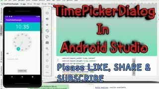 How to implement Time Picker Dialog in Android Studio | TimePickerDialog | Techno Trak