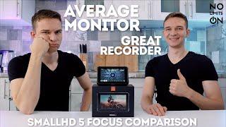 Atomos Ninja V great recorder, but average monitor | SmallHD Focus 5 Comparison