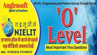 Most Important Questions | Practical Viva | O Level | M3-R5 | Programming & Problem Solving | Python
