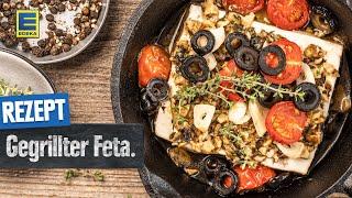 Feta grillen | Gegrillter Schafskäse mit mediterraner Marinade