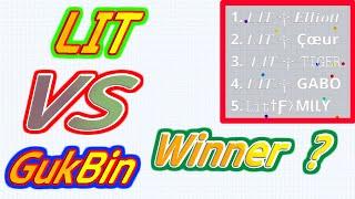 (   LIT   VS   GukBin  ) Winner ?  - ( Don't attack us )  Agar.io Mobile